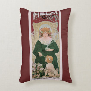 Art Nouveau Helm Cacao door Privat Livemont uit he Accent Kussen