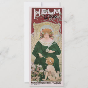 Art Nouveau Helm Cacao door Privat Livemont uit he Kaart
