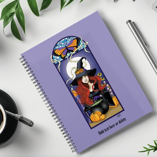 Art Nouveau Herfst Heks Pompoenen Paarse Maan Planner