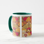 Art nouveau herfstboom en herten herfst Verneuil Mok (Voorkant links)