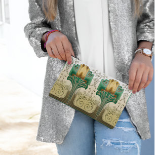 Art Nouveau Herhalende Tulpen Stijl Motief Bruilof Etui