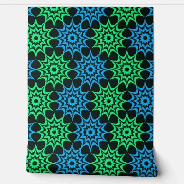 Art Nouveau Hex Star Pattern  Behang (Afrollen)