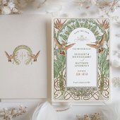 Art Nouveau Hummingbird Save the Date Kaart
