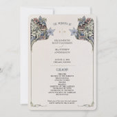  Art Nouveau huwelijksprogramma Kaart (Voorkant)