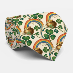 Art Nouveau Ierse Pot met Goud en Klaver Stropdas