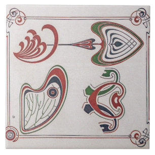 Art Nouveau Illustratie door Mucha Tegeltje