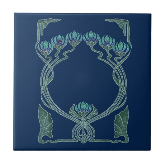 Art Nouveau Inspirations i Ceramic Tile Tegeltje (Voorkant)