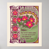 Art Nouveau Inspiré Poster Design Fleur sauvage ro (Devant)