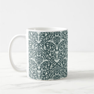 Art Nouveau Inspired Florals Mug - Green Koffiemok