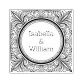 Art Nouveau Inspired Wooden Name Stamp Rubberstempel (Afrduk)