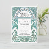 Art nouveau Invitations de douches nuptiales Vinta (Debout devant)