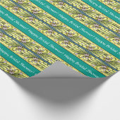 Art Nouveau Iris Floral Flowers Vrijgezellenfeest Cadeaupapier (Hoek)