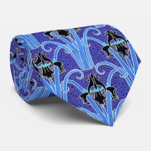 Art nouveau iris flower elegant  floral stropdas