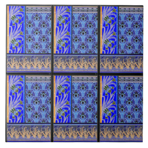 Art nouveau iris flower elegant floral tegeltje