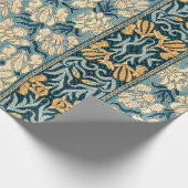 Art Nouveau Iris in Blue Cadeaupapier (Hoek)