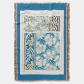 Art nouveau iris lily floral Textielkunst Deken (Voorkant Verticaal)