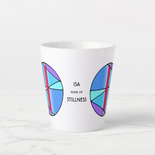 Art Nouveau Isa Rune Latte Mug - STILLNESS (Devant)