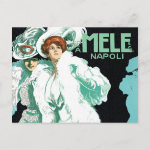 Art Nouveau, Italiaanse Mode, Fancy vrouwen Briefkaart