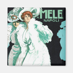  Art Nouveau, Italië Mode en Fancy vrouwen Magneet