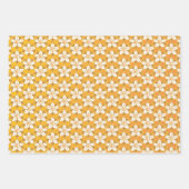 Art Nouveau jaune Jonquil papier peint fleuri damé (Devant 3)