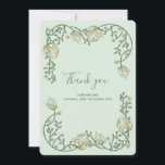 Art Nouveau joli cadre merci<br><div class="desc">Votre jour de mariage est enfin arrivé ? Vous avez travaillé sans relâche pour rendre tout parfait. Et maintenant vous avez encore une chose sur votre liste : cartes de remerciements! Cet élégant cadre botanique Art Nouveau carte de remerciements caractéristiques vous remercie script et l'option d'ajouter une photo du couple...</div>