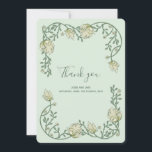 Art Nouveau joli cadre merci<br><div class="desc">Votre jour de mariage est enfin arrivé ? Vous avez travaillé sans relâche pour rendre tout parfait. Et maintenant vous avez encore une chose sur votre liste : cartes de remerciements! Cet élégant cadre botanique Art Nouveau carte de remerciements caractéristiques vous remercie script et l'option d'ajouter une photo du couple...</div>