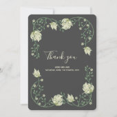 Art Nouveau joli fleurs carte de remerciements mar (Devant)