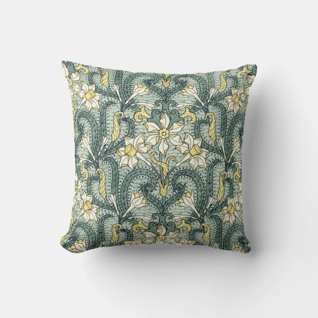 Art Nouveau Jonquil Design Pillow Kussen (Voorkant)