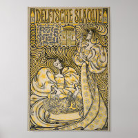  Art Nouveau Jugend Delftsche Slaolie 1894