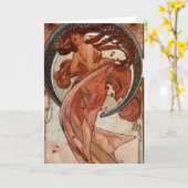 Art Nouveau Kaart (Gele Bloem)