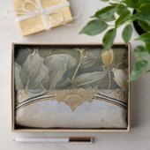 Art Nouveau Kasteel Bloemblauw n Goud Ephemera 2B Tissuepapier (Geschenk)