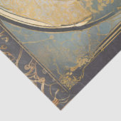 Art Nouveau Kasteel Rococo Navy n Gold Ephemera 4 Tissuepapier (Detail)