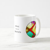 Art Nouveau Kenaz Rune Mug – CREATIVITY! (Devant droit)