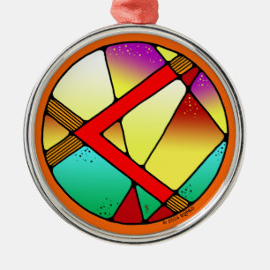 Art Nouveau Kenaz Rune van creativiteit Metalen Ornament