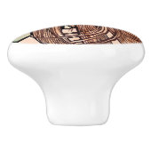 Art Nouveau Keramische Knop (Zijkant)