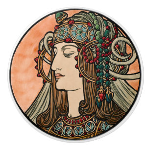 Art Nouveau Keramische Knop