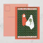  Art Nouveau Kerst 1895 Feestdagenkaart (Voorkant / Achterkant)