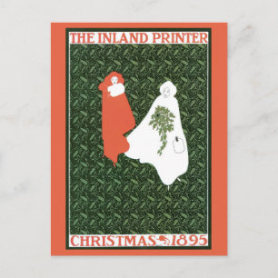  Art Nouveau Kerst 1895 Feestdagenkaart