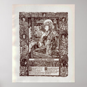 Art Nouveau Kerststal (1898) Poster