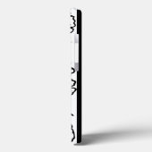 Art nouveau klaproos bloemenzwart wit elegant Case-Mate iPhone case (Achterkant / Links)