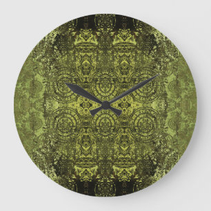 Art Nouveau: kleurrijk Ornament. Grote Klok