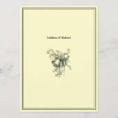  Art Nouveau Kleurrijke Bruiloft Menu (Achterkant)