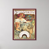 art nouveau, koekjes van Alphonse Mucha Canvas Afdruk (Voorkant)