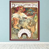 art nouveau, koekjes van Alphonse Mucha Canvas Afdruk (Insitu (Houten vloer))