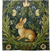 Art nouveau konijn in de tuin douchegordijn (Voorkant)