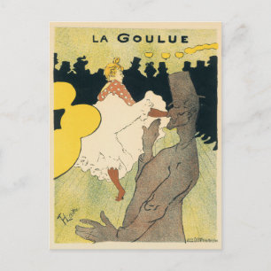  Art Nouveau, La Goulue van Toulouse Lautrec Briefkaart