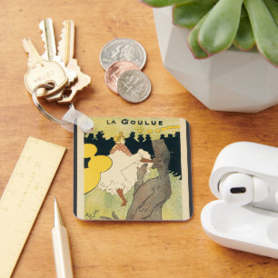  Art Nouveau, La Goulue van Toulouse Lautrec Sleutelhanger