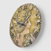  Art Nouveau "La Plume" van Mucha Grote Klok (Hoek)