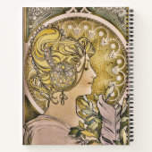  Art Nouveau "La Plume" van Mucha Notitieboek (Achterkant)