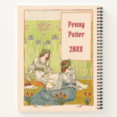 Art Nouveau Ladies Art Journal Nom et année (Dos)